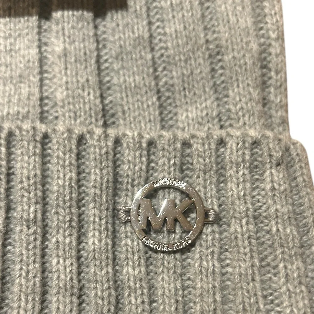Michael Kors Gray Pom-Pom Beanie New With Tags